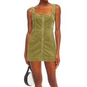 Alice and Olivia Jean, Corduroy Green Dress, XS